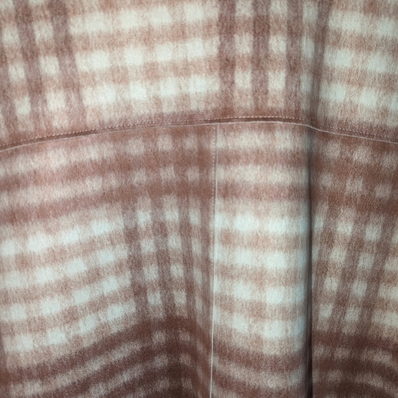 ZARA Cream & Beige Plaid Oversized Contemporary Casual Shaket Shirt Size Small - Picture 7 of 12